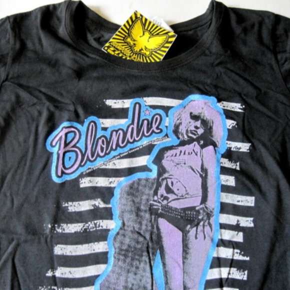 Blondie Debbie Harry Girly Stripe Tee (L) - Picture 3 of 4